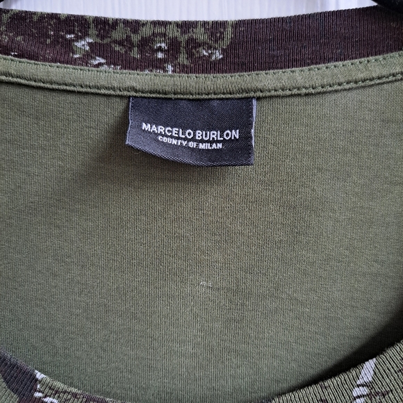 Marcelo Burlon County of Milan Snake and Skull Tee in Brown and Olive - Picture 7 of 9